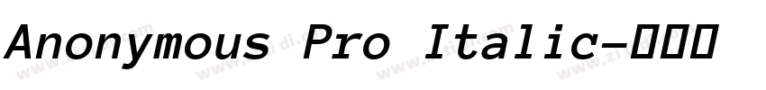 Anonymous Pro Italic字体转换